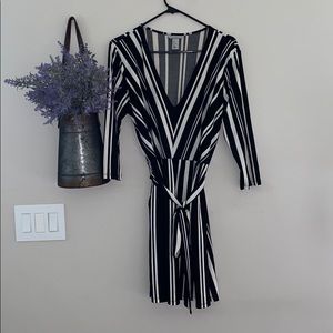 H&M Black & white striped dress